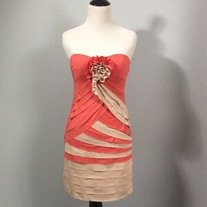 Ark & Co Strapless Tiered Dress Small